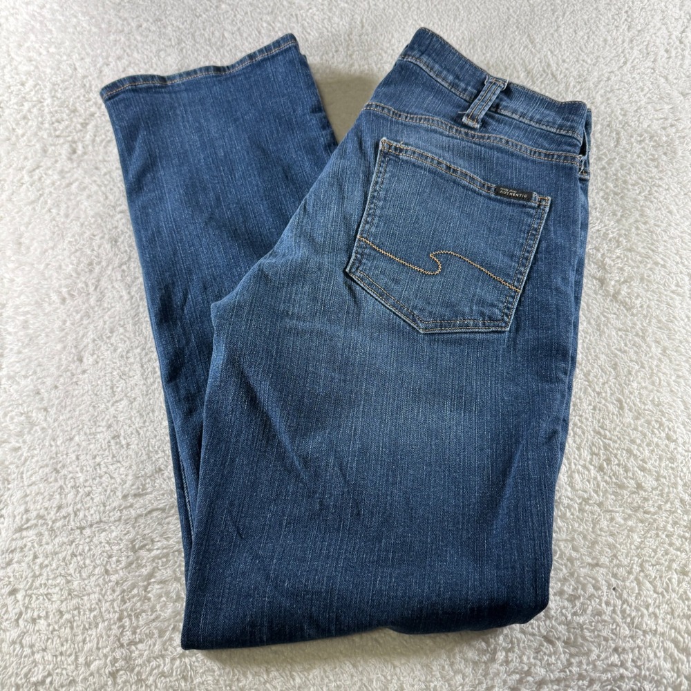 Silver Jeans Authentic The Relaxed Stretch Jeans Men's 32x32 Blue Medium Wash‎